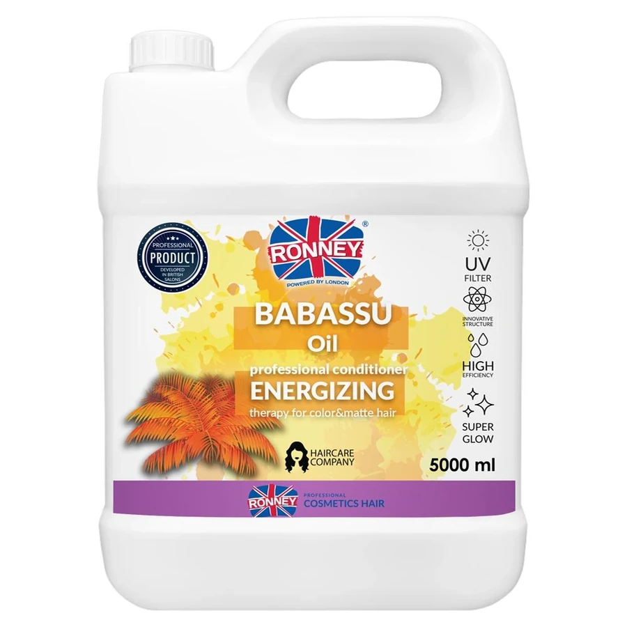 Кондиціонер для фарбованого волосся з олією бабасу Ronney Babassu Oil Conditioner Energizing 5000 мл