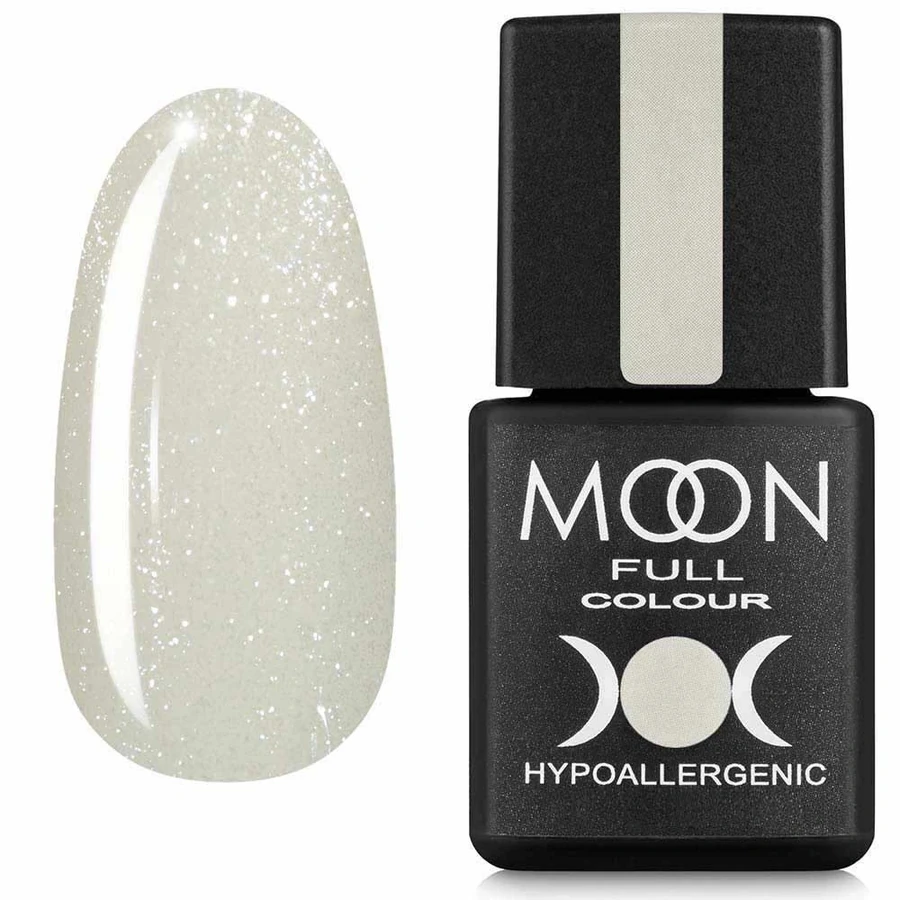 Кольорова база для гель-лаку MOON FULL Barbie Color Rubber Base №01 ванільний із дрібним шиммером 8 мл