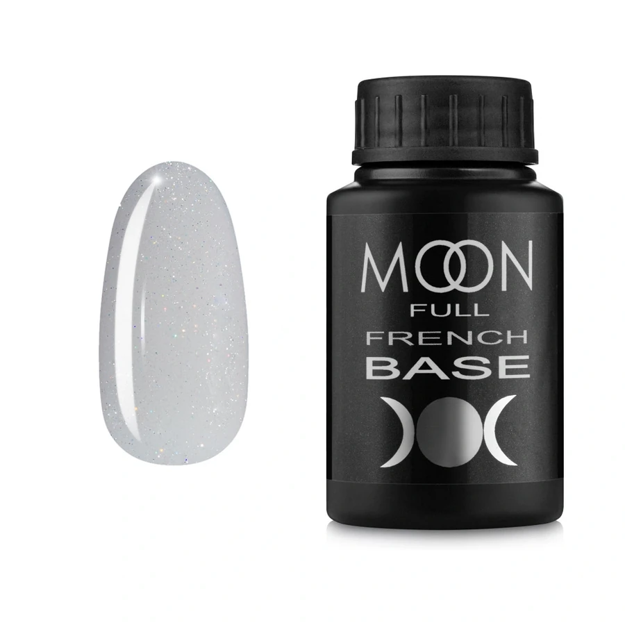 База для френча MOON FULL Full Baza French №15 світло-сірий із шиммером 30 мл