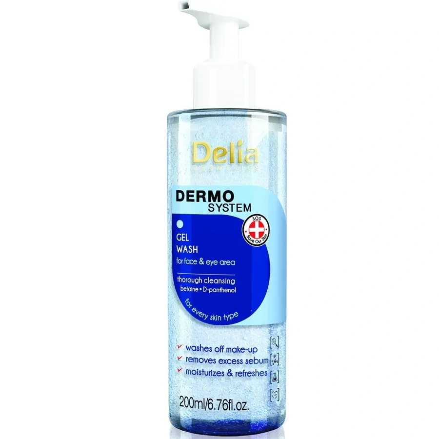 Гель для вмивання Delia Dermo System Gel Wash For Face & Eye Area 200 мл