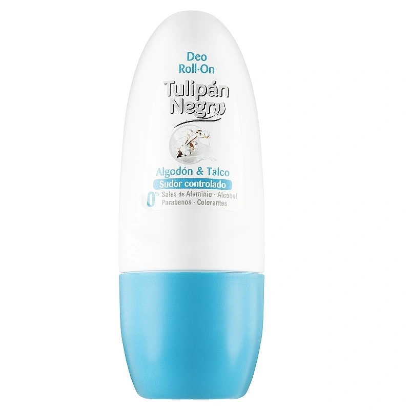 Дезодорант кульковий для жінок Tulipan Negro Cotton & Talc Deo Roll-On бавовна та тальк 50 мл