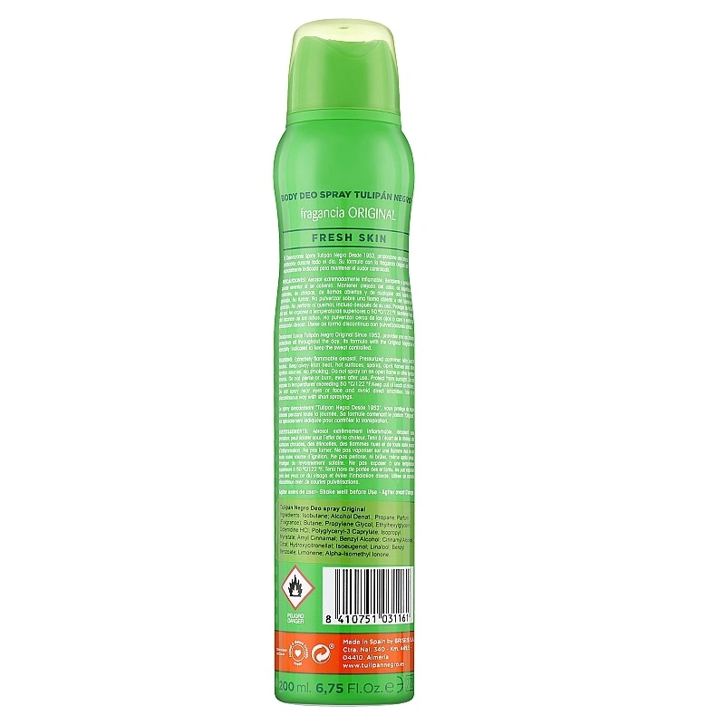 Дезодорант-спрей для жінок Tulipan Negro Original Deo Spray 200мол