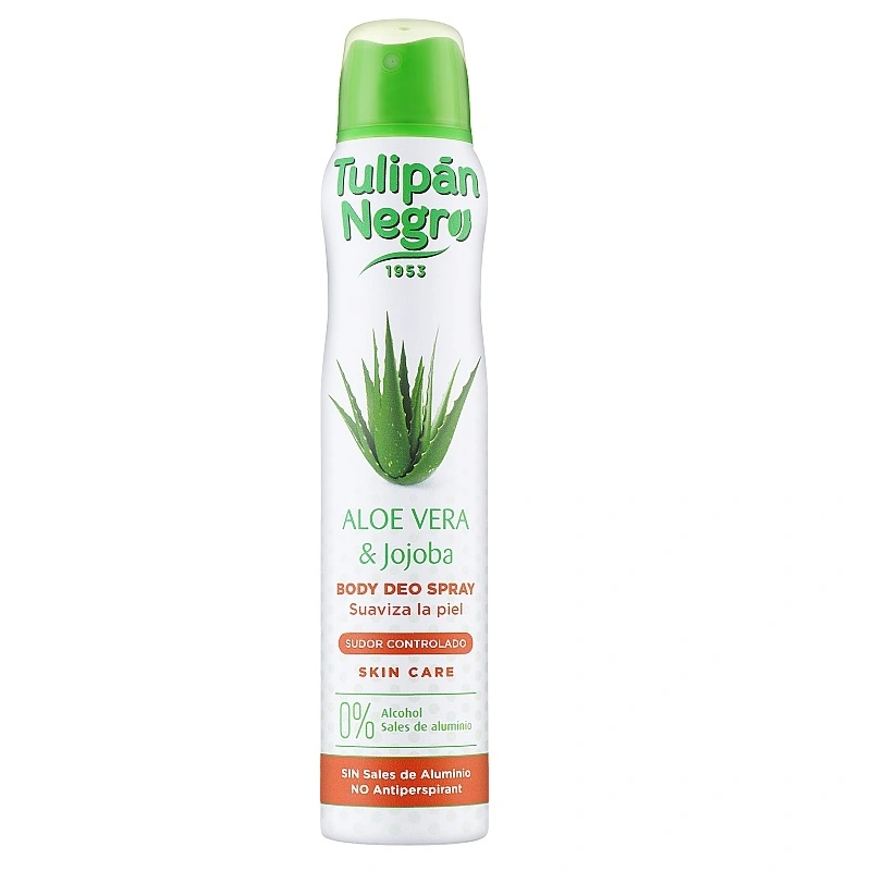 Дезодорант-спрей для жінок Tulipan Negro Aloe Vera & Jojoba Deo Spray алое та жожоба 200 мл