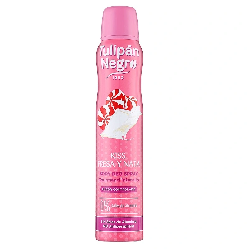 Дезодорант-спрей для жінок Tulipan Negro Strawberry Cream Deo Spray полуничний крем 200 мл