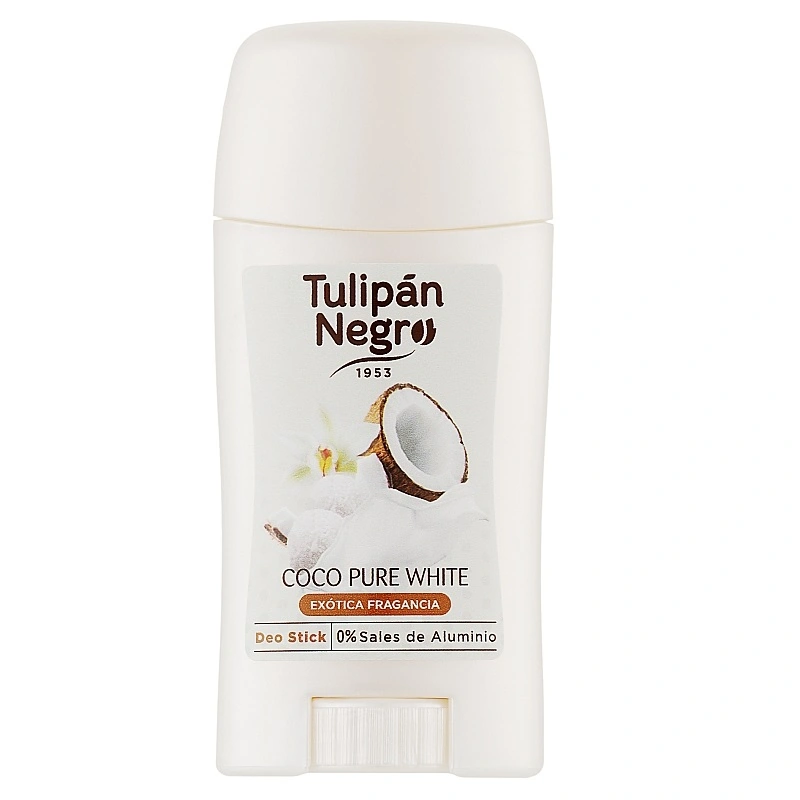 Дезодорант-стік для жінок білий кокос Tulipan Negro Deo Stick Deodorant Coco Pure White 50 мл