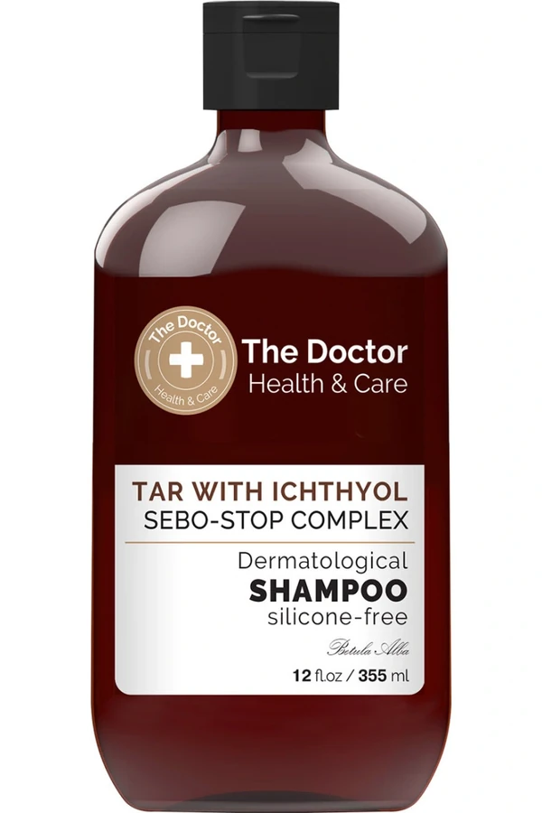 Шампунь для волосся дігтярна з іхтіолом The Doctor Health&Care Tar with Ichthyol + Sebo-Stop Complex Shampoo 355 мл