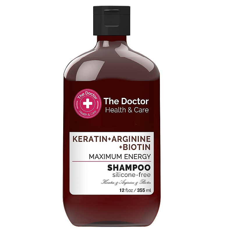 Шампунь для волосся Максимальна енергія The Doctor Health&Care Keratin + Arginine + Biotin Maximum Energy Hair Shampoo Кератін + Аргінін + Біотин 335 мл