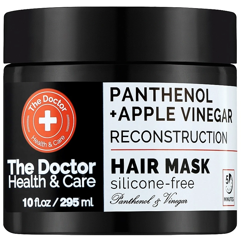 Маска для волосся Реконструкція The Doctor Health&Care Panthenol + Apple Vinegar Reconstruction Hair Mask пантенол + яблучний оцет 295 мл