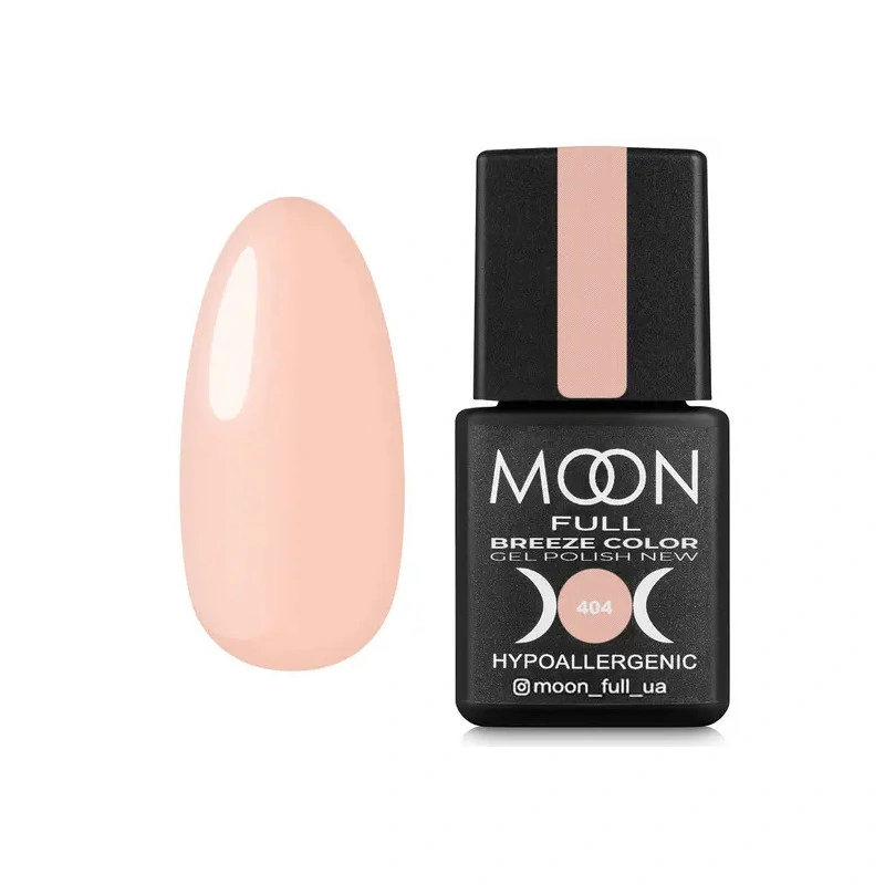 Гель-лак MOON FULL Full Breeze color №404 персиковий, емаль 8 мл