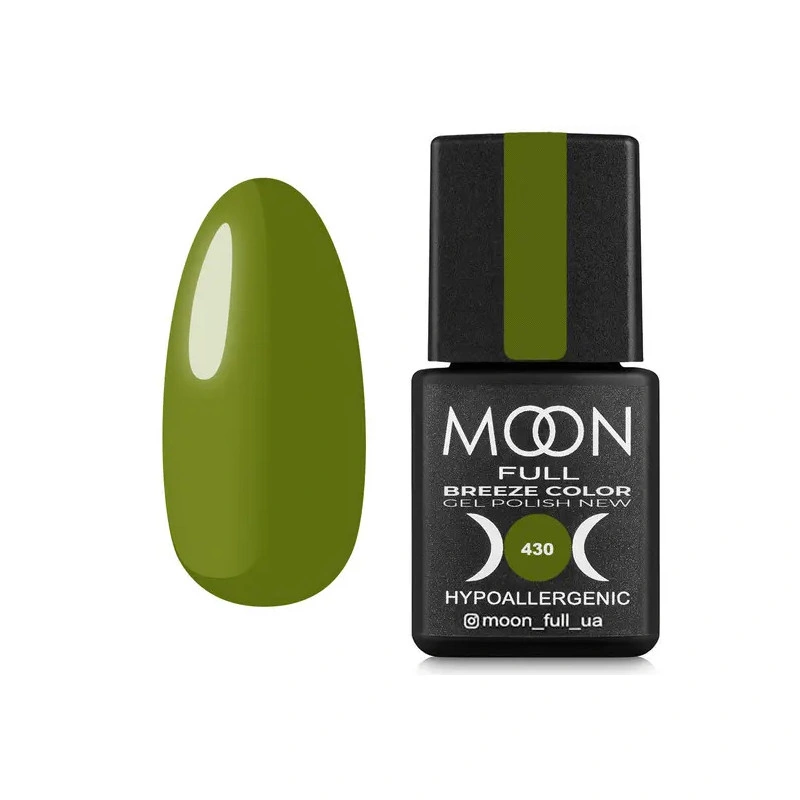 Гель-лак MOON FULL Full Breeze color №430 насичений гірчичний, емаль 8 мл