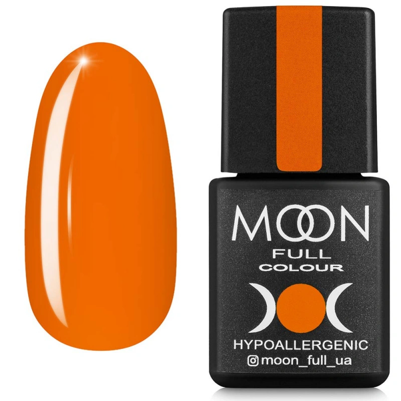 Гель-лак MOON FULL Full Breeze color №440 насичений апельсиновий, емаль 8 мл