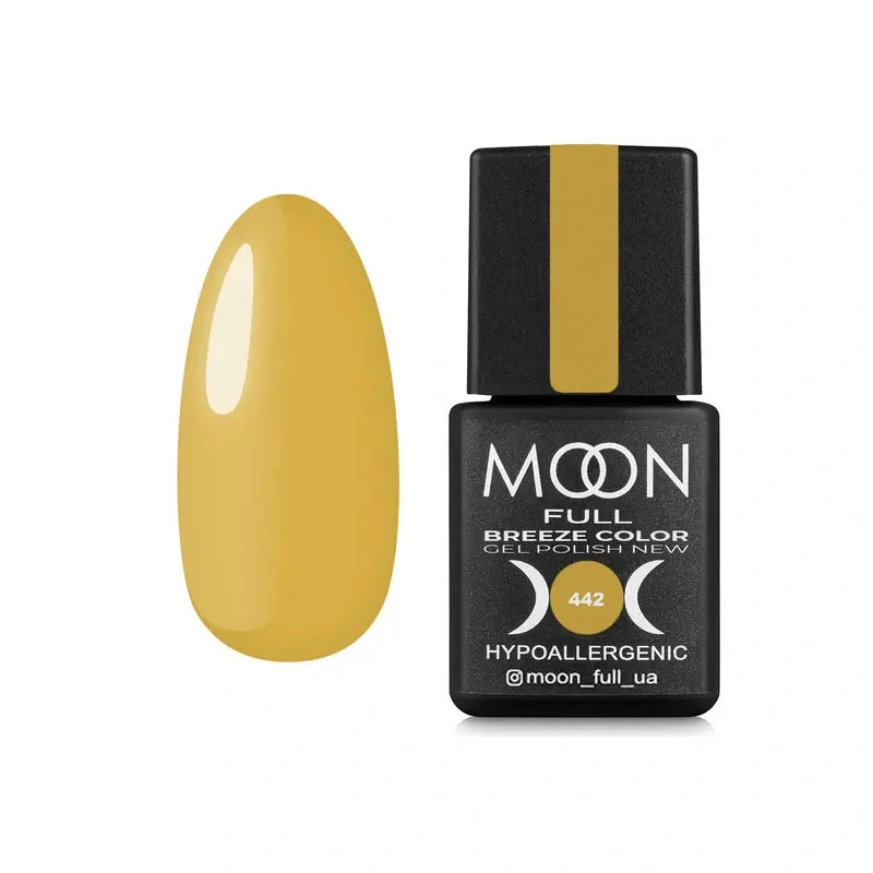 Гель-лак MOON FULL Full Breeze color №442 світлий шафран, емаль 8 мл