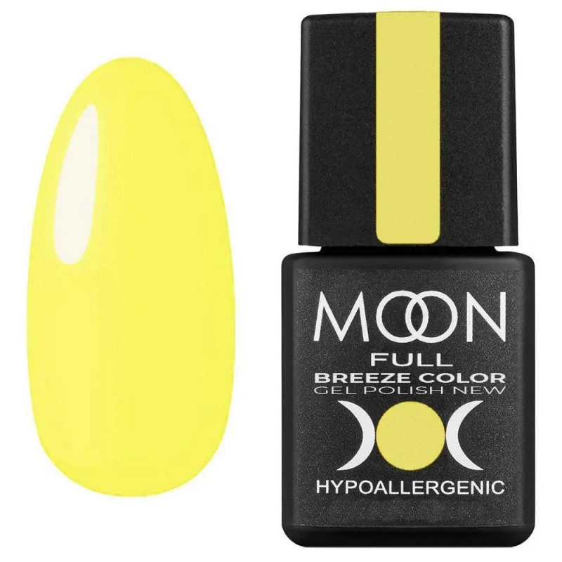 Гель-лак MOON FULL Full Breeze color №444 жовтий, емаль 8 мл