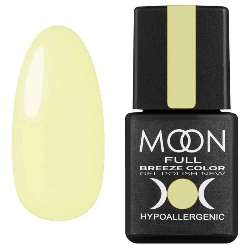 Гель-лак MOON FULL Full Breeze color №447 ніжно-лимонний, емаль 8 мл