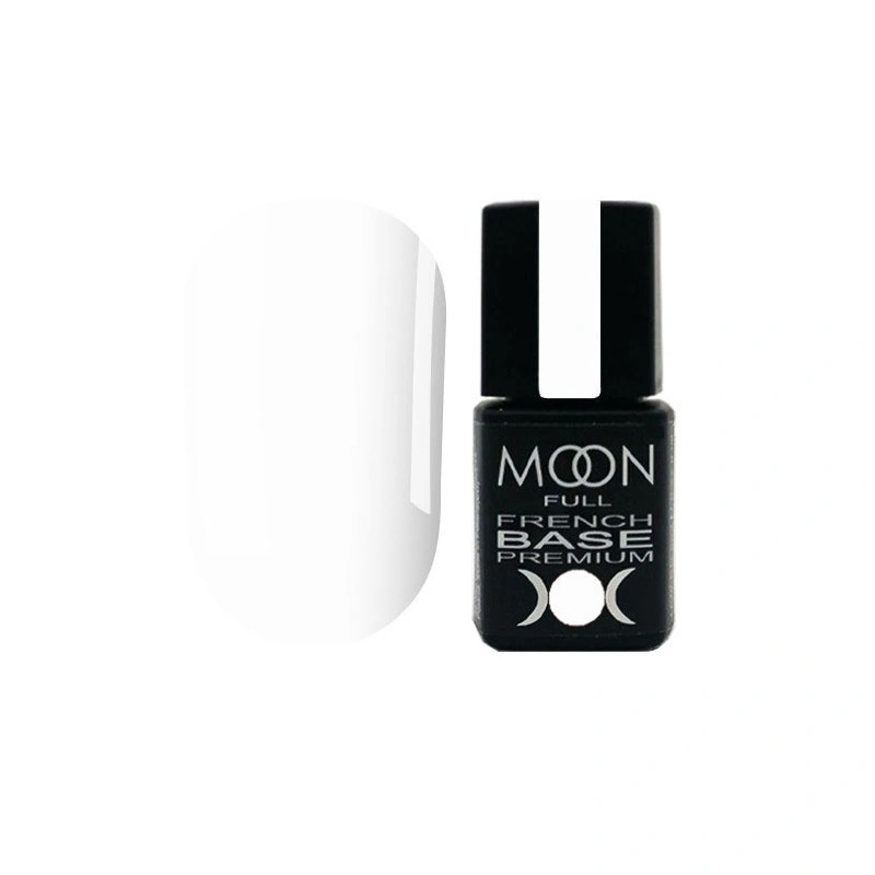 База для зміцнення ламких та слабких нігтів MOON FULL Base French Premium №20 біла 8 мл