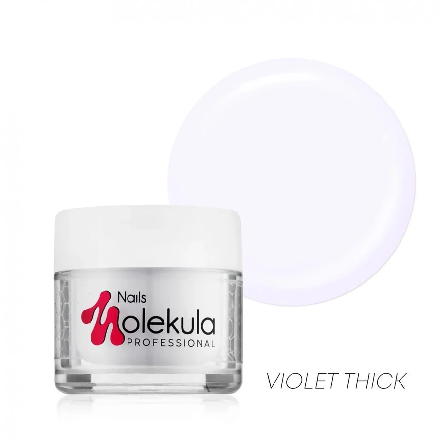 Універсальний гель для моделювання нігтів Molekula Gel №04 Violet Thick прозорий фіолетовий желе 30 мл