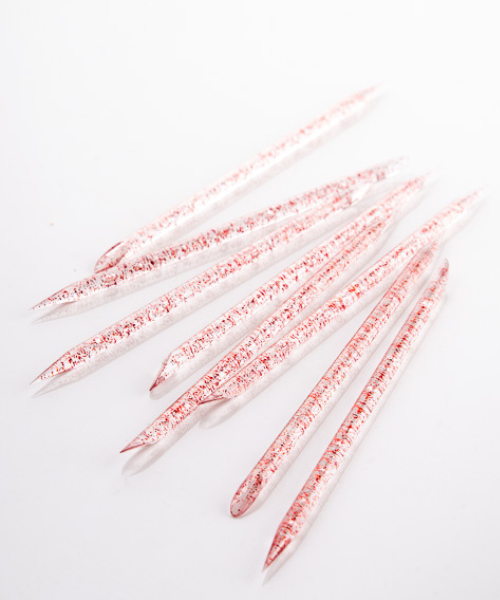 Багаторазові пластикові палички для кутикули Kodi Reusable Plastic Cuticle Sticks Red червоні 50 шт