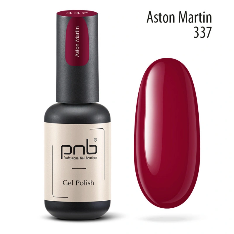 Гель-лак PNB №337 Aston Martin насичений рубіновий, емаль 8 мл