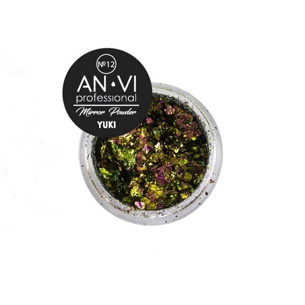 Дзеркальні лусочки юки ANVI Yuki Mirror Powder №12 Bronze Sunglow 1,2г