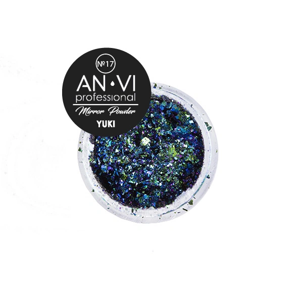 Дзеркальні лусочки юки ANVI Yuki Mirror Powder №17 Malachite Affection 1,2 г