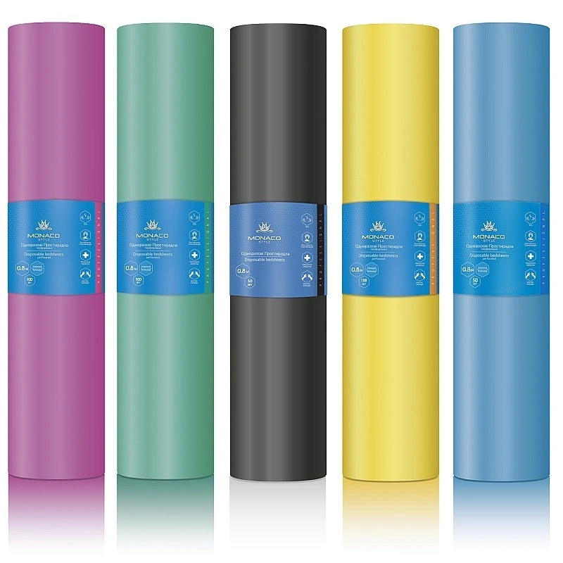 Простирадло одноразове з спанбонда в рулоні Monaco Style Disposable Bed Sheet Spunbond Roll 0,8 м х 200 м