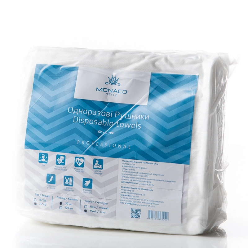 Рушники одноразові спанлейс Monaco Style Disposable Towels 35x40 см сітка 100 шт