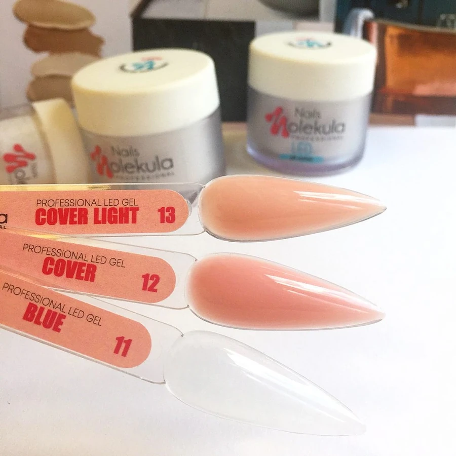 Моделюючий LED-гель для нігтів Molekula LED Gel №12 Cover бежевий 30 мл