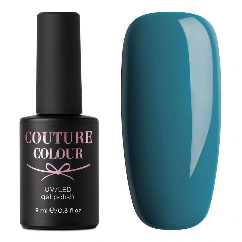 Гель-лак Couture Colour Gel Polish 184 насичений бірюзово-синій, емаль 9 мл