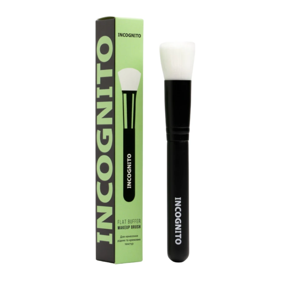 Пензель для макіяжу для рідких та кремових текстур Jerden-Proff Incognito Flat Buffer Makeup Brush