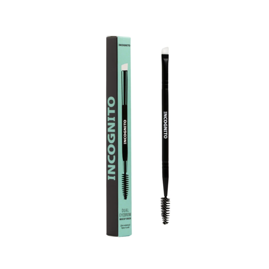 Пензлик для корекції брів та вій Jerden-Proff Incognito Dual Eyebrow Makeup Brush
