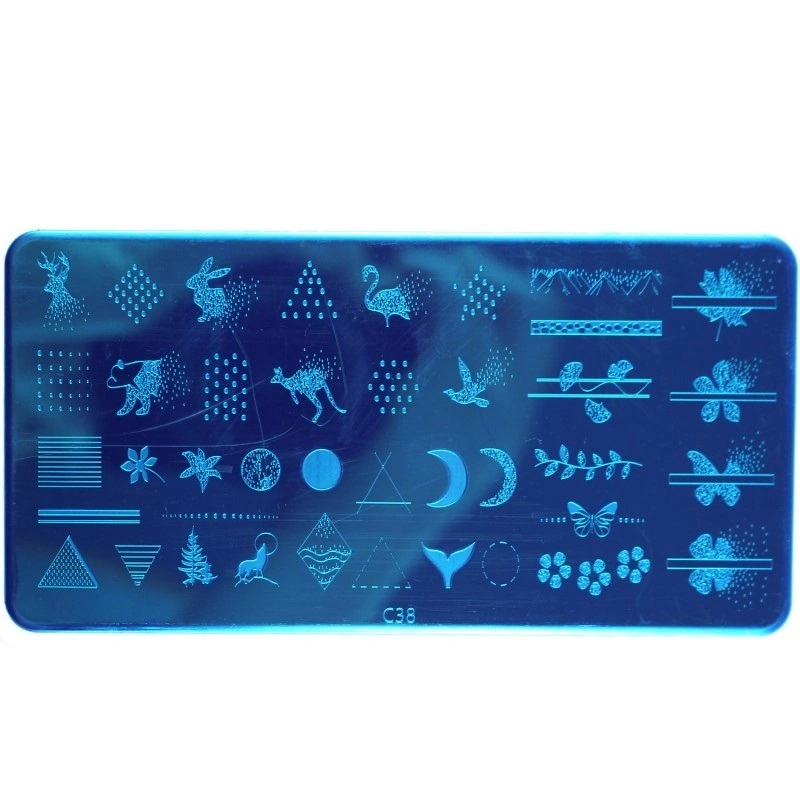 Пластина для стемпінгу GO Active Plate for Stamping C38 геометрія, природа