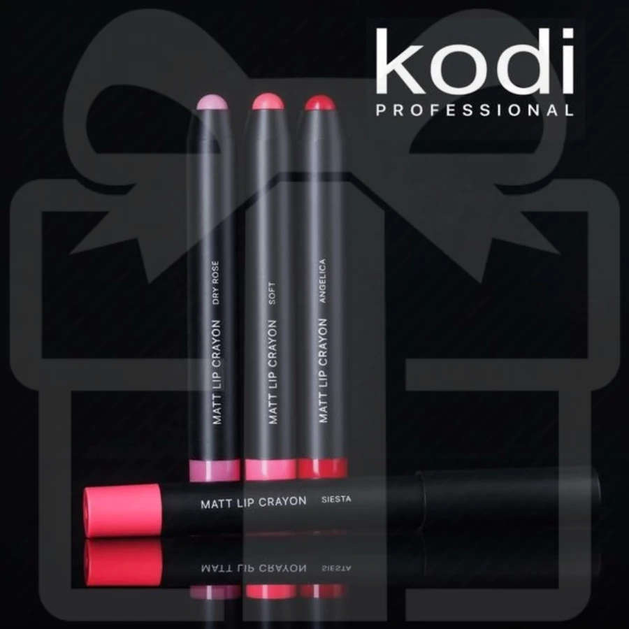 Матова помада-олівець для губ Kodi Подарунок! Kod Matt Lip Crayon в асортименті 1.7 г