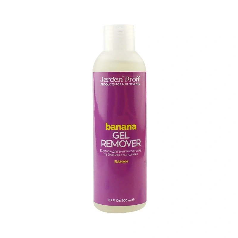 Засіб для зняття гель-лаку Jerden-Proff Gel Remover Banana банан 200 мл