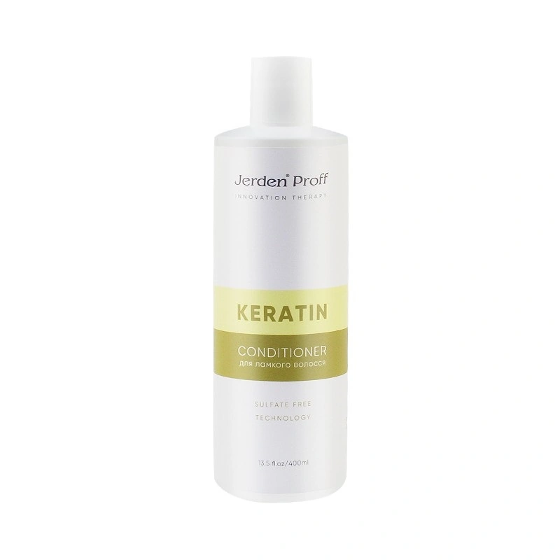 Безсульфатний кондиціонер для волосся з кератином Jerden-Proff Hair Conditioner with Keratin 400 мл