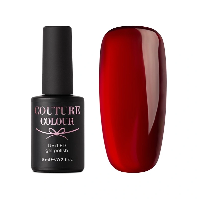 Гель-лак Couture Colour Vitrage Gel Polish VG01 червоний, вітражний 9 мл