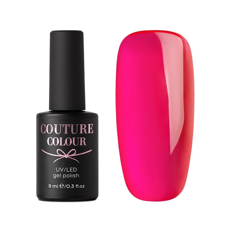 Гель-лак Couture Colour Vitrage Gel Polish VG02 рожевий, вітражний 9 мл