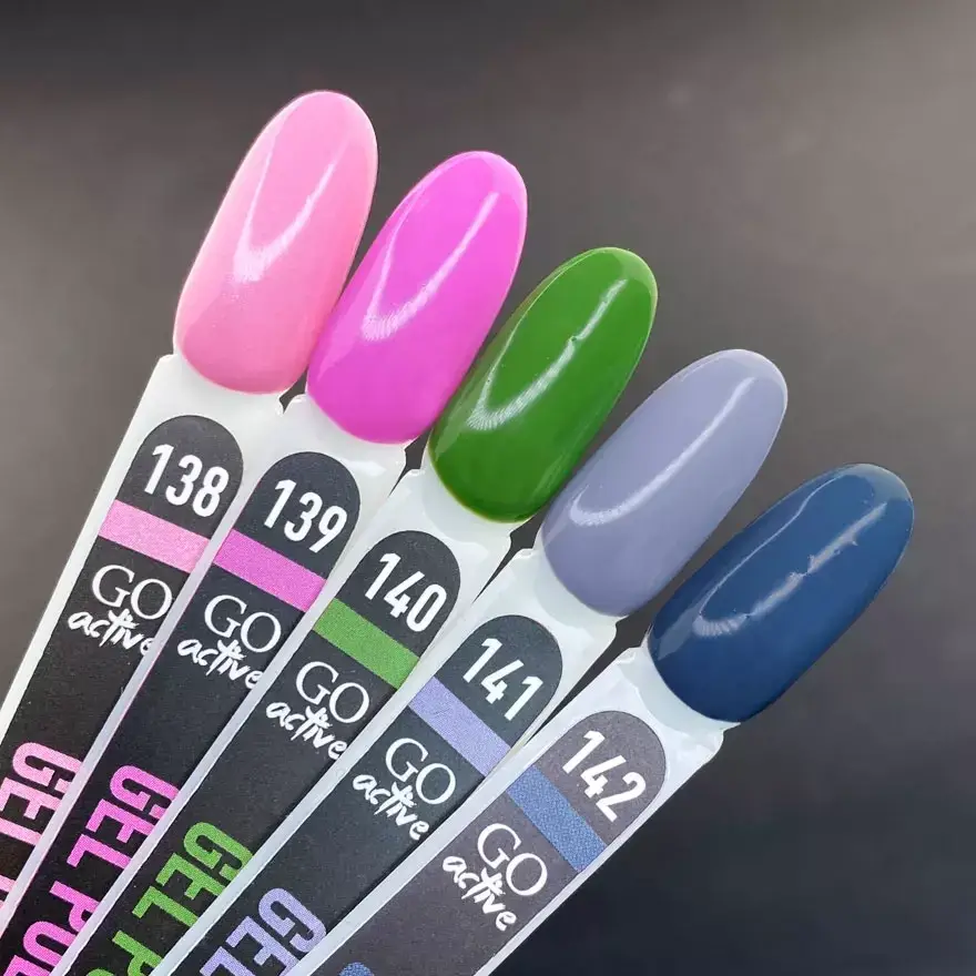 Гель-лак GO Active Gel Polish 141 світлий сірий, емаль 10 мл