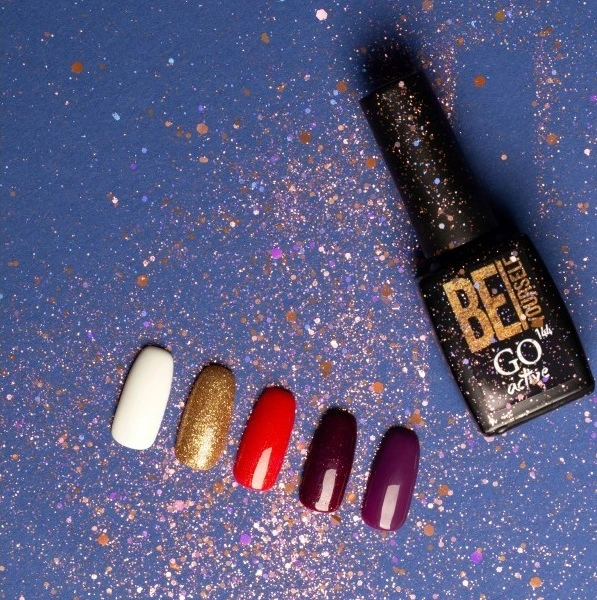 Гель-лак GO Active Gel Polish 144 золотий, із щільним шиммером 10 мл