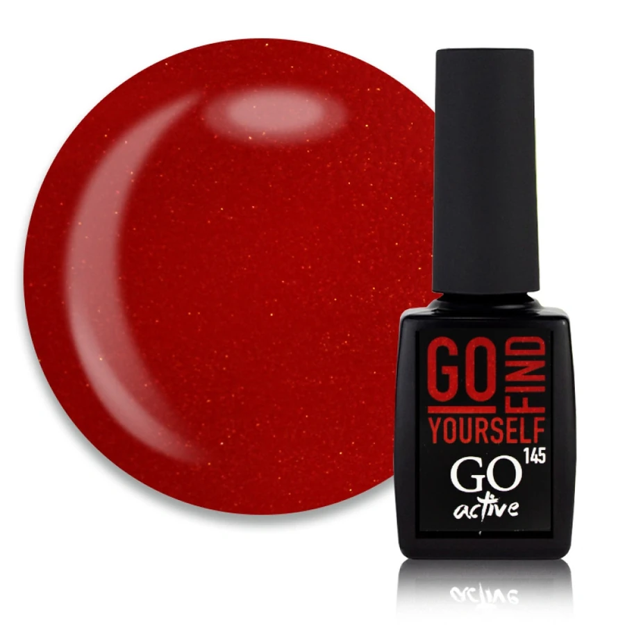 Гель-лак GO Active Gel Polish 145 червоний, із шиммером 10 мл