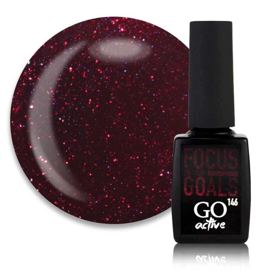 Гель-лак GO Active Gel Polish 146 марсала, із шиммером 10 мл