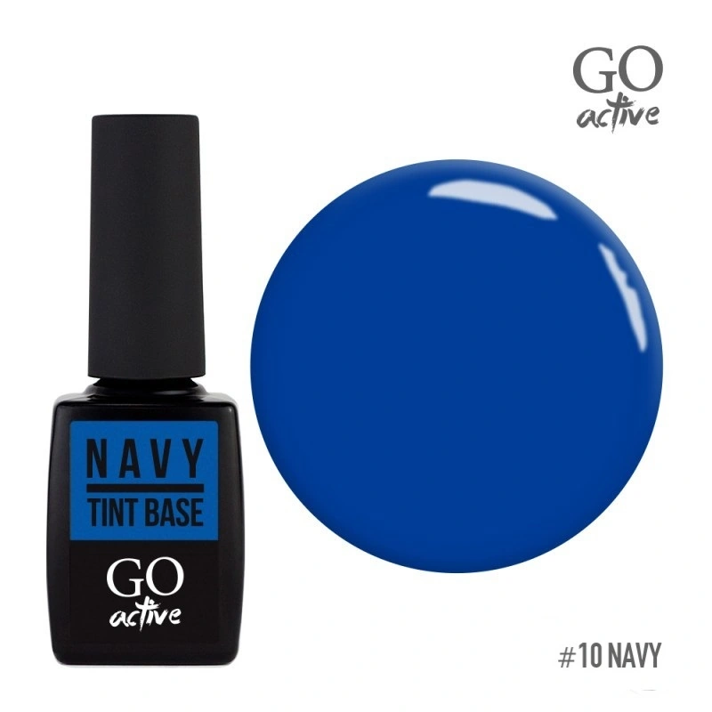 Каучукова кольорова база GO Active Tint Base 10 Navy синій 10 мл