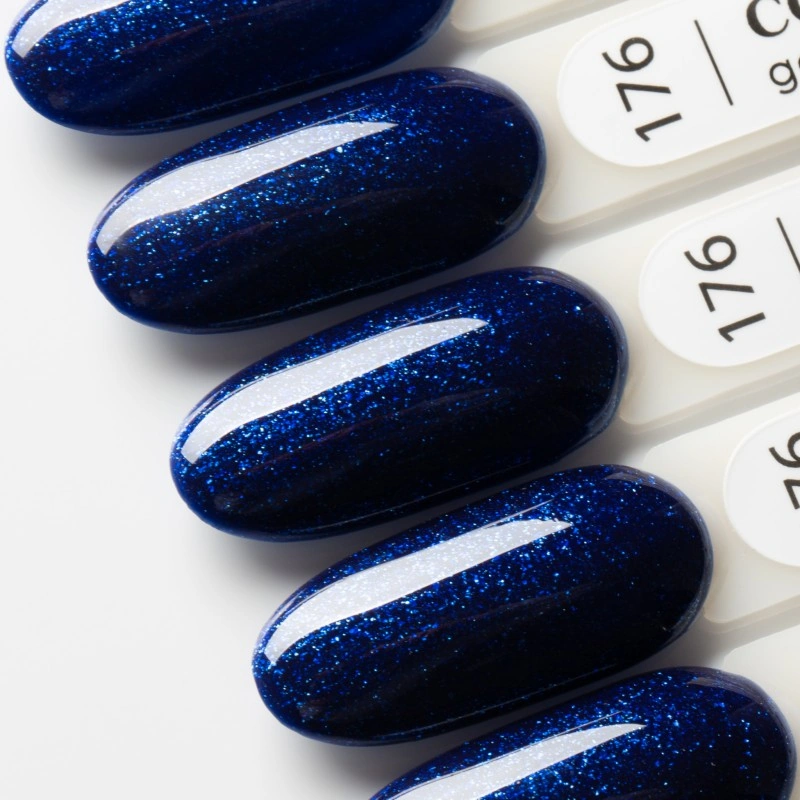 Гель-лак Couture Colour Gel Polish 176 насичений синій, із шиммером 9 мл