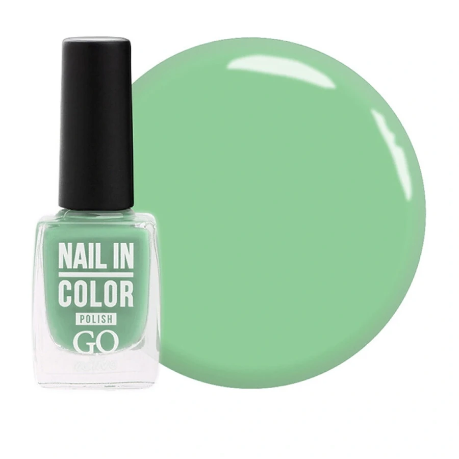 Лак для нігтів GO Active Nail in Color №52 зелена м`ята, емаль 10 мл
