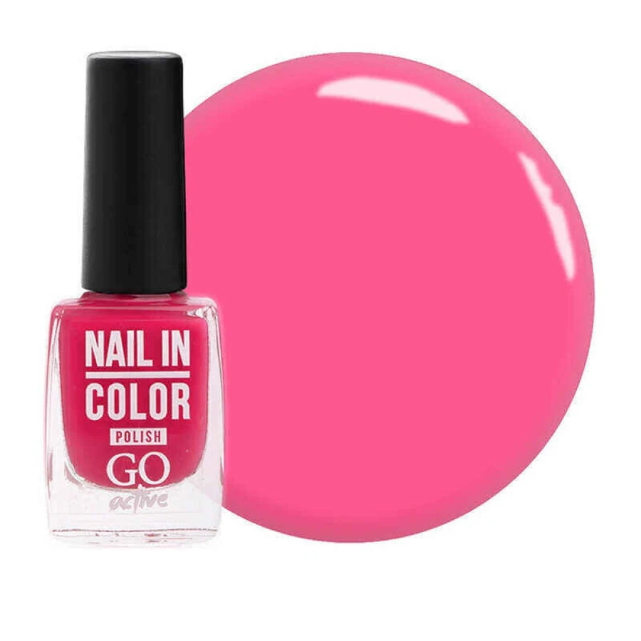 Лак для нігтів GO Active Nail in Color №59 квітковий рожевий, неоновий 10 мл