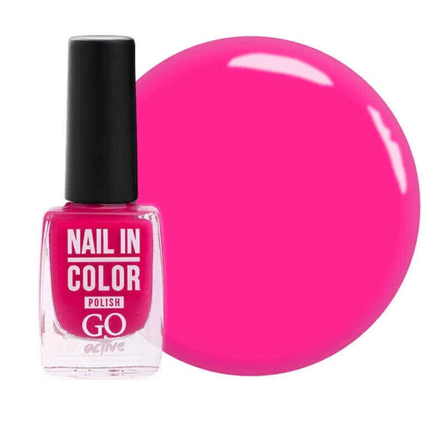 Лак для нігтів GO Active Nail in Color №60 рожева фуксія, неоновий 10 мл