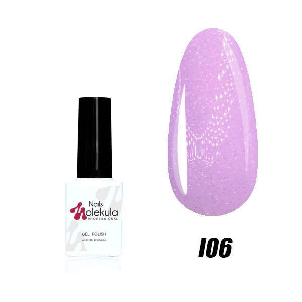 Гель-лак Molekula Insta №I06 фіолетовий, з блискітками 6 мл