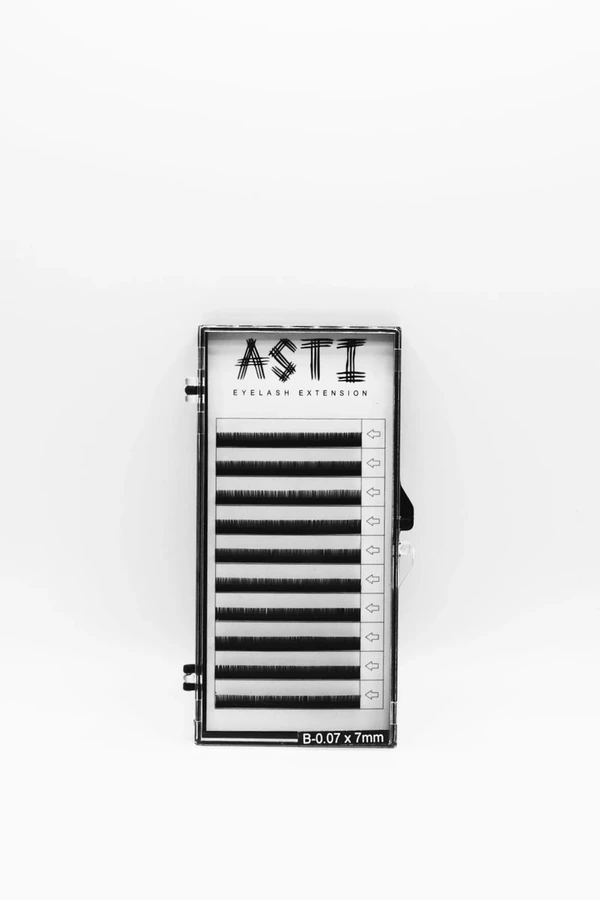 Вії для нарощування ASTI HYLON LASH 10 B-0.07 x 7 мм