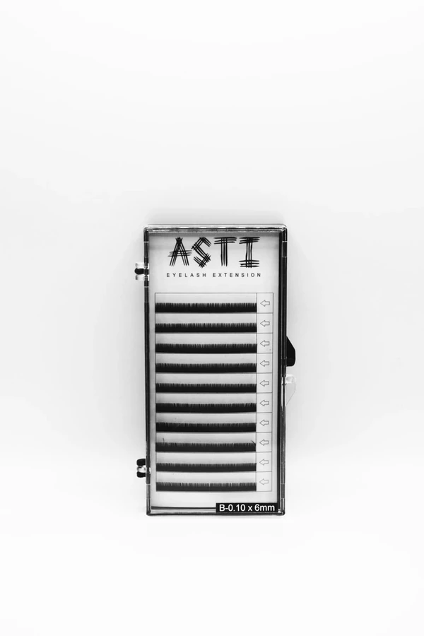Вії для нарощування ASTI HYLON LASH 10 B-0.10 х 6 мм
