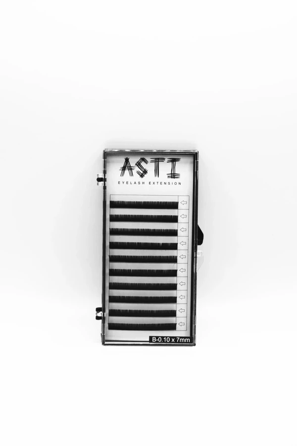Вії для нарощування ASTI HYLON LASH 10 B-0.10 х 7 мм