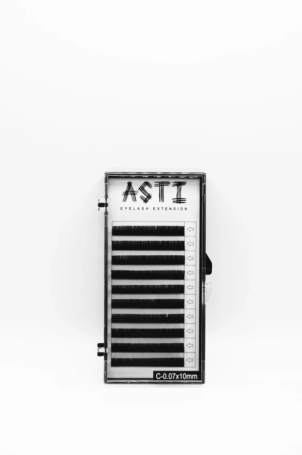 Вії для нарощування ASTI HYLON LASH 10 C-0.07 х 10 мм